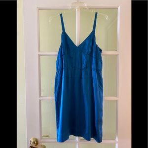 “NWT” J. Crew Blue Strap Lined Dress Size 12